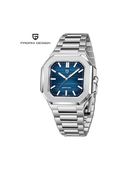 Pagani Design Pd-ys019 Erkek 37mm Japon Vh31 Kronograf Kuvars Saat Safir Kristal 50m Su Geçirmez Işıklı Saat Lacivert Diğer