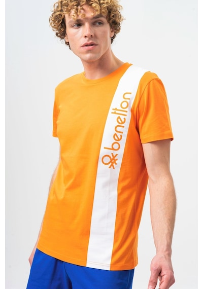 Benetton Bnt-m20474-23y Erkek T-shirt BNT-M20474-R1840 Turuncu