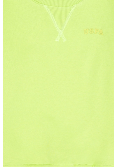U.S. Polo Assn. Erkek Çocuk Yeşil Bisiklet Yaka Basic Sweatshirt 50313829-VR020