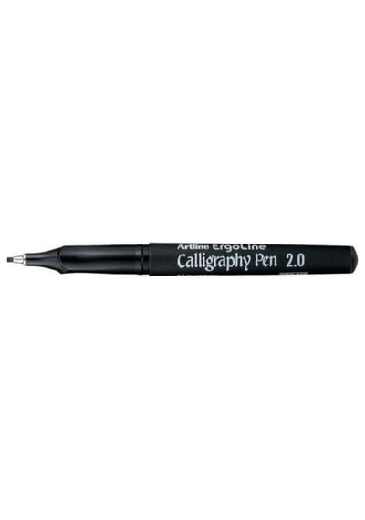 Artline Ergoline Calligraphy Pen 2.0 Kaligrafi Kalemi, 2.0 Mm, Siyah Genel
