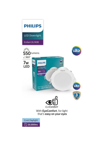 Tr Eridani Dl190b 7w 550 Lumen 6500k Beyaz Işık 10cm Kesim Yeri Genel