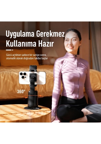 Tr Gimbal Yüz Takip Telefon Sabitleyici 360 Video Canlı Yayın Akıllı Tripod Direk Bağlantı Genel