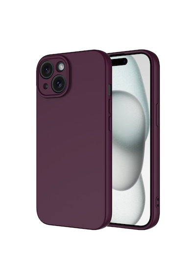 Apple Uyumlu iPhone 15 Kılıf Zore Mara Lansman Kapak Koyu Mor