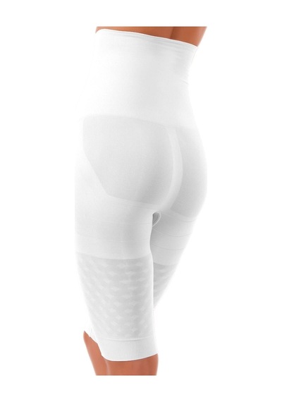 Momslab Kadın Beyaz Dikişsiz Seamless Paçalı Toparlayıcı Sıkılaştırıcı Korse Beyaz