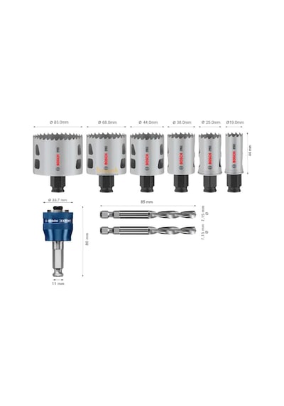 Bosch Pro Pc Multi 9 Parça Panç Testere Seti 19-83 Mm 2608594424