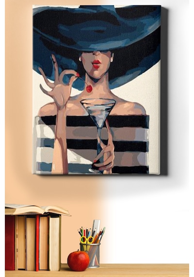 Webstyle Sayılarla Boyama Seti Kasnaklı Cazibeli Güzel 50 X 65 Cm