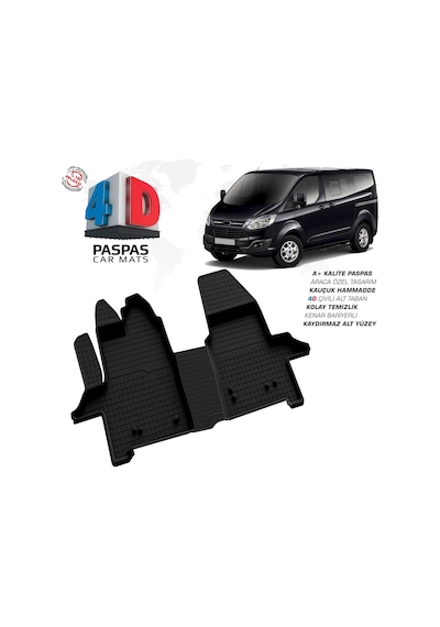 Ford Tourneo Custom 4d Araca Özel Havuzlu Kauçuk Paspas 2012 Üzeri