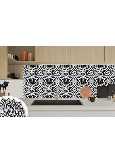 Tink KENDİNDEN YAPIŞKANLI ZEBRA DESENLİ PVC KARO 30X30 CM