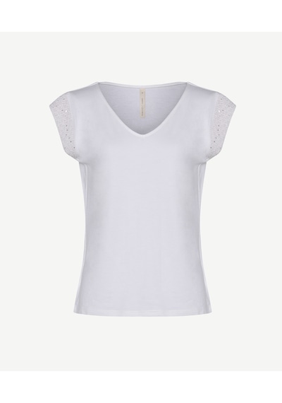 Yargıcı Regular V Yaka Kısa Kol T-shirt 26ykts9012x 006 Ekru