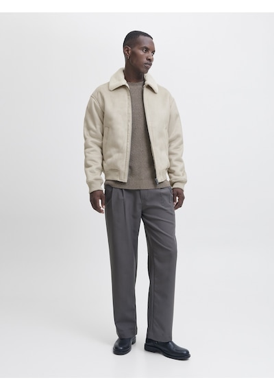 Jack & Jones Jack Jones Erkek Yakası Kürklü Bomber Ceket 12282444 Krem