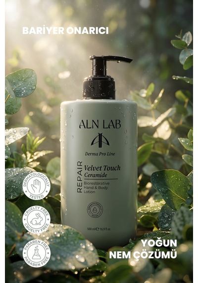 Aln Nab Velvet Touch Ceramide El & Vücut Losyonu 500 Ml Biyomimetik Seramid Kompleksi Ve Pentavitin Destekli Bariyer Onarıcı Yoğun Nemlendirici