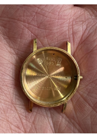 Eterna 23.7 Mm Deri Kordon 14k Altın Kadın Kol Saati 2.el