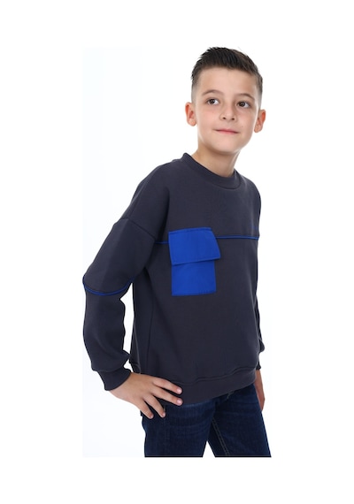 Toontoy Kids Toontoy Erkek Çocuk Cep Detaylı Baskılı Sweatshirt Füme Toontoy Kids Toontoy Erkek Çocuk Cep Detaylı Baskılı Sweatshirt Füme