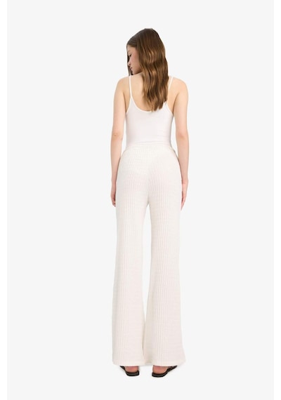 DeFacto Coool Flare Fit Beli Lastikli Bürümcük Pantolon E9942AX25SMWT32