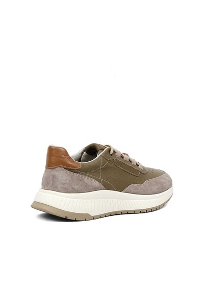Erkek Haki Vizon Süet Deri Sneaker