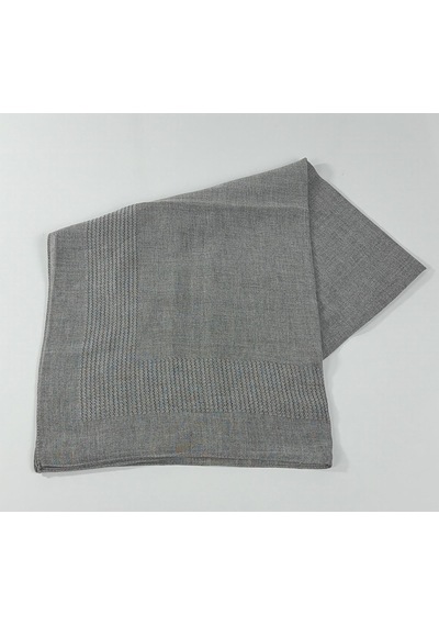 Miray Büyük Boy Pano Pamuk Eşarp - 120 X 120 - 0616 Gri