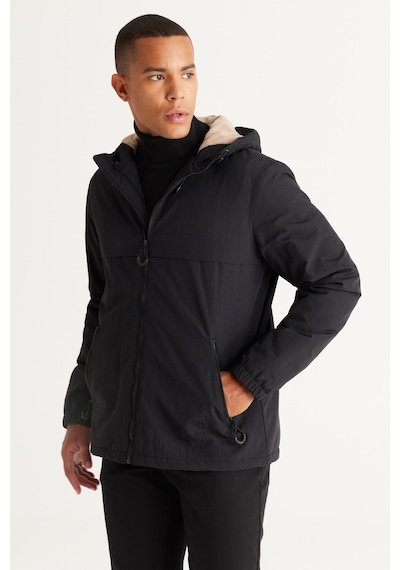 Ac&Co / Altınyıldız Classics Erkek Siyah Standart Fit Normal Kesim Kapüşonlu Yan Cepli Mont Siyah Ac&Co / Altınyıldız Classics Erkek Siyah Standart Fit Normal Kesim Kapüşonlu Yan Cepli Mont Siyah