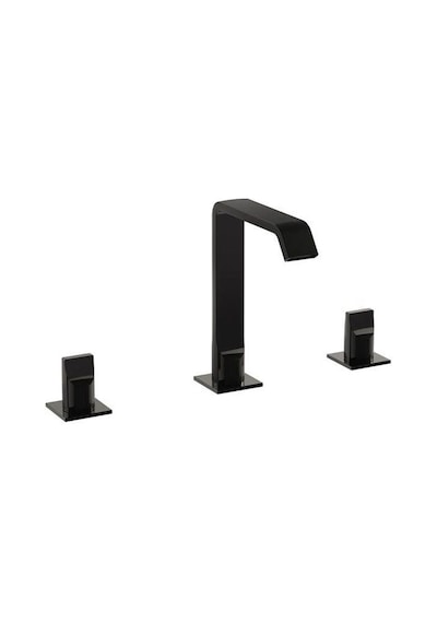 VitrA Suit A4278439 3 Delikli Lavabolar İçin Lavabo Bataryası Parlak Siyah