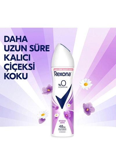 Kadın Sprey Deodorant Mystic Love%0 Alüminyum 150 Ml