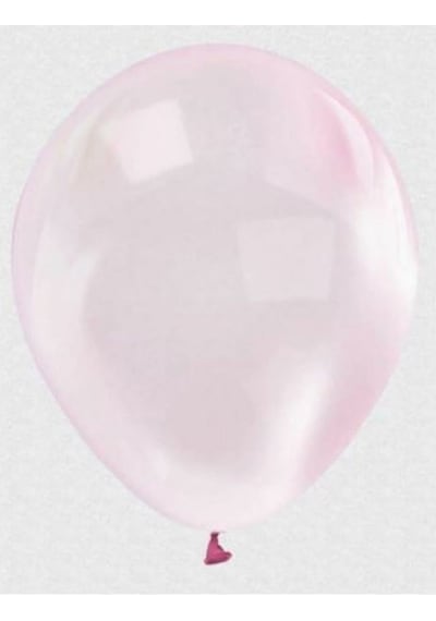 Balon Ekstra Şeffaf Pembe Ruby 100 Adet Çok Renkli