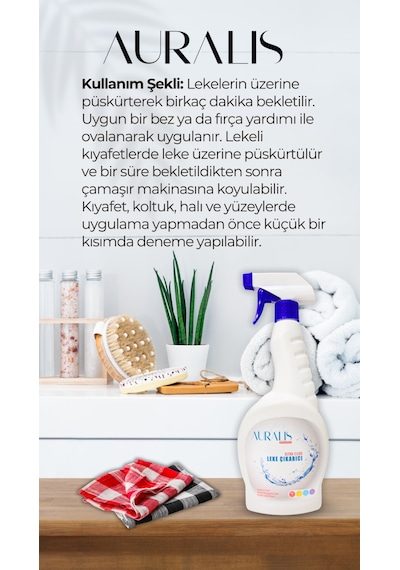 Auralis Ultra Clean Çok Amaçlı Güçlü Leke Çıkarıcı Temizlik Spreyi 750 Ml