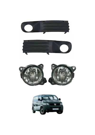 Volkswagen Transporter T5 Sis Farı Takımı Seti 2 Çerçeve 2 Far