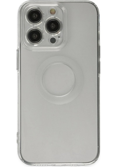 Muratech Newface Apple Uyumlu iPhone 13 Pro Kılıf Santa Lens Silikon - Şeffaf