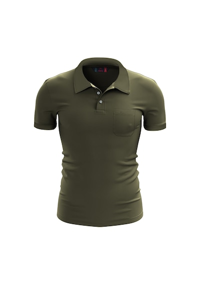 Raru Pamuk Cepli Polo T-shirt Paratus Haki Haki