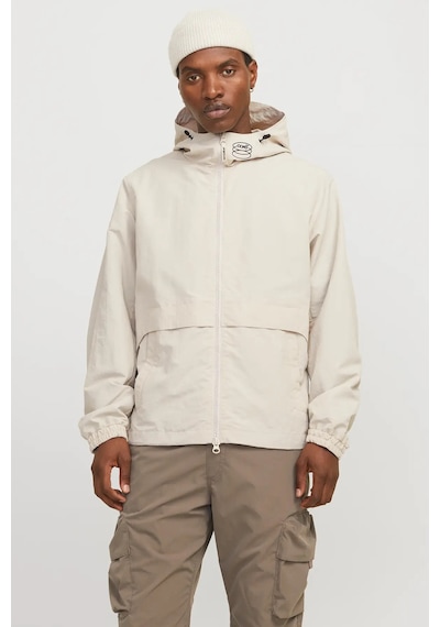 Jack & Jones Erkek Jcounıon Kapüşonlu Fermuarlı Ceket 12274049 Taş Taş