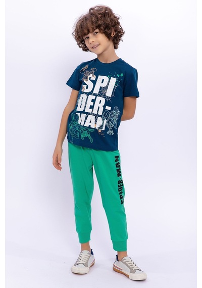 Spiderman Lisanslı Uzay Mavisi Erkek Çocuk Pijama Takımı 5274-28972 Mavi