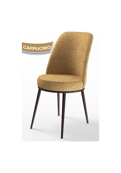 Canisa Concept Dexa Serisi Cappucino Renk Sandalye Mutfak Sandalyesi, Yemek Sandalyesi Ayaklar Kahverengi Cappucino
