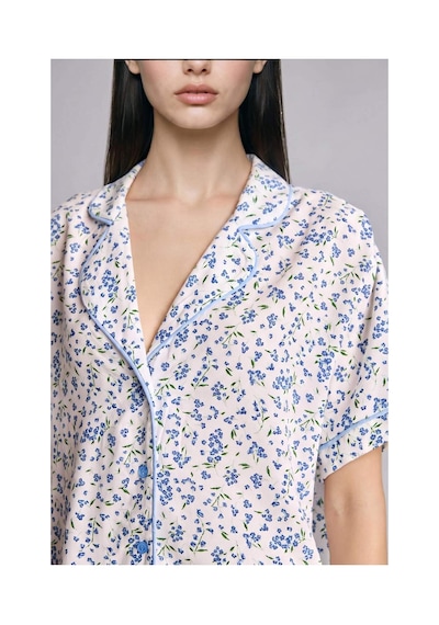 Defacto Regular Fıt Kısa Kollu 2li Ekru Pijama Takımı H8185ax26smer139 Ekru-er139
