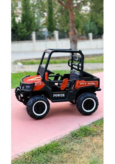 Utv X Alpha 24 Volt 4 Çekerli 800 Watt Akülü Araba Eva Teker Turuncu