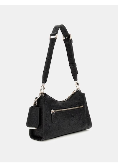 Guess Cresıdıa Top Zıp Shoulder Bag Deesa Logo Cnvrtble Pg934918 Siyah