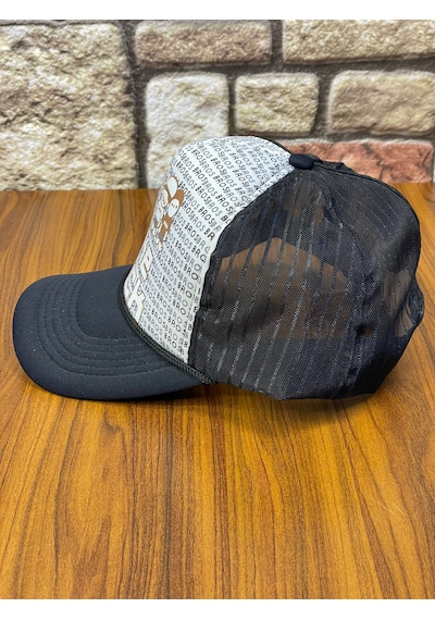 Hamze Trucker Model Baskılı Hafif Yazlık Beyzbol Cap Şapka Beyaz