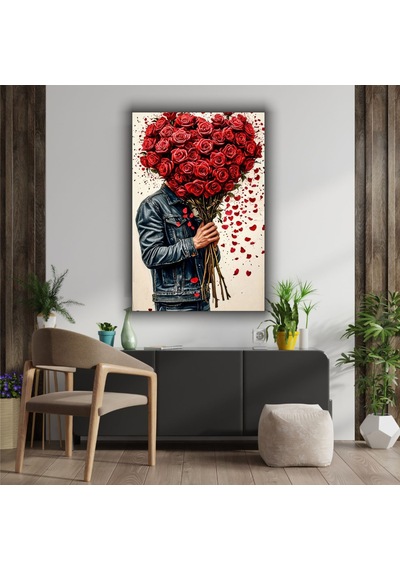 14 Şubat Sevgililer Günü Aşk Temalı Dekoratif Cam Tablo 44
