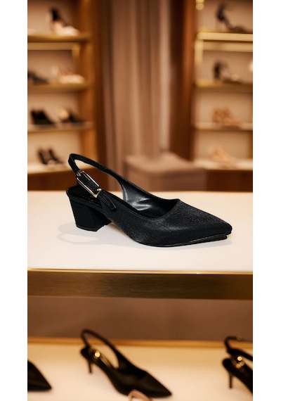 Altın Pabuç Kadın Topuklu Ayakkabı - Siyah Stiletto, Yumuşak İç Taban, Abiye Ve Düğünlük Şık Model Siyah Altın Pabuç Kadın Topuklu Ayakkabı - Siyah Stiletto, Yumuşak İç Taban, Abiye Ve Düğünlük Şık Model Siyah