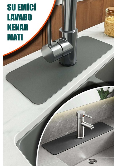 Su Emici Lavabo Kenar Matı Belirtilmemiş Gri Diğer