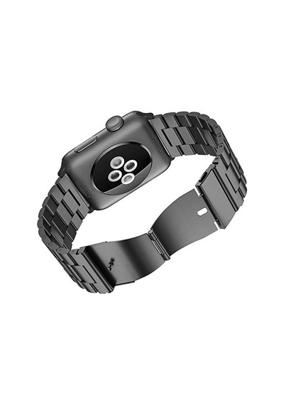 Apple Watch Series 11 42mm Metal Stainless Steel İçin Kordon Siyah