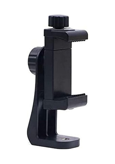 Tripod, Monopod Vb. 1/4 İnç Vidalı Sabitleyiciler İçin Telefon Tutucu Siyah