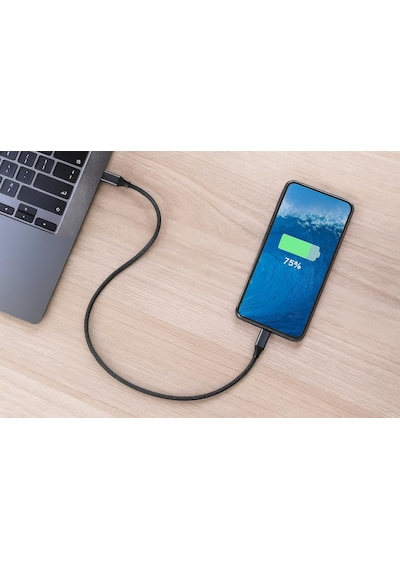 Type-c To Type-c Kablo 30 Cm 60w Hızlı Şarj Ve 5gbps Veri Aktarımı Dayanıklı Örgü Kaplama, Standart