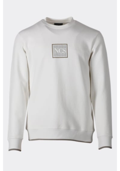 Erkek Sweatshirt Bisiklet Yaka Beyaz 1675 Beyaz