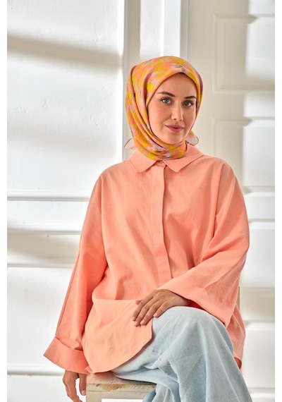 Silk Home Velora Eşarp 161001-31 Pudra Vizon, Sarı, Somon, Turuncu, Gri