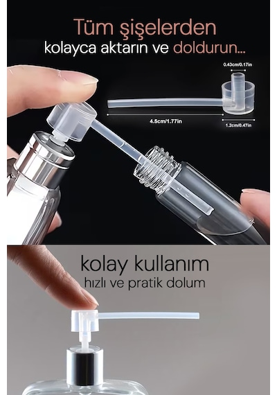 Aoz Kozmetik 25 Adet Parfüm Transfer Aparat / Parfüm Dolum Aparat