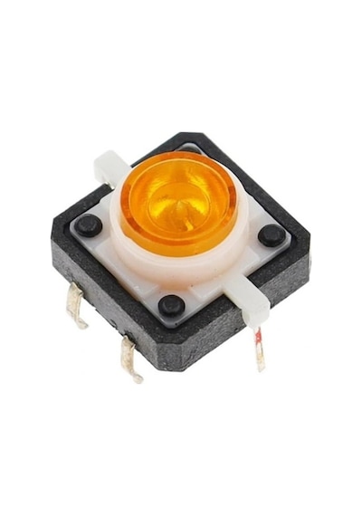 12x12mm Sarı Led Işıklı Tact Switch