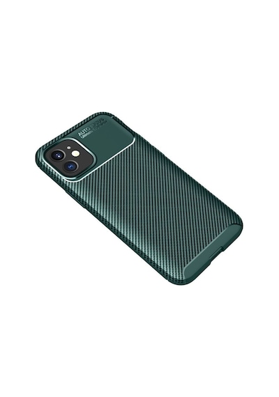 Apple Uyumlu   iPhone 12 Mini Kılıf Auto Focus Karbon Kapak - Yeşil