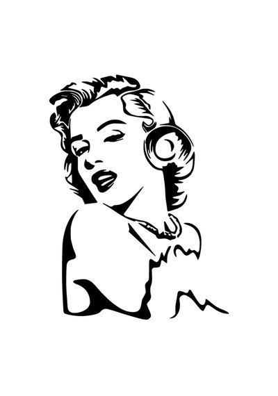 Marilyn Monroe Sticker 20 X 28 Cm