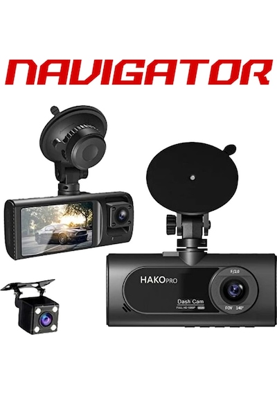 Navigator Hako Pro 180 Açılı 1080p Dvr Ekranlı Wi-fi Yol Kayıt Kamerası Cmr100 Ön Arka Kamera Diğer