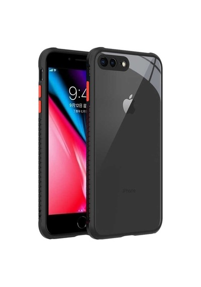 Apple Uyumlu iPhone 7 Plus Kılıf ​​Zore Kaff Kapak-Siyah
