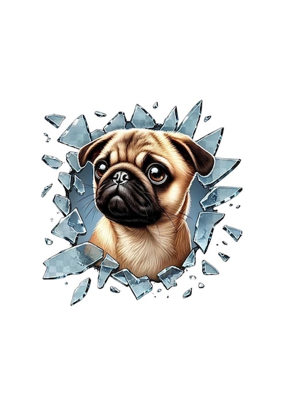 Fulcar French Bulldog Araç Stickerı Çok Renkli